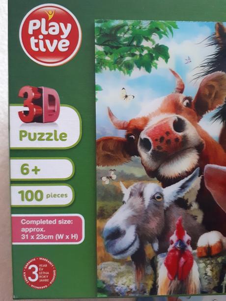 Playtive - 3d puzzle - legrační zvířátka ze statku,