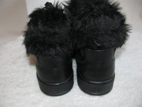 Černé kožené polokozačky s kožešinou geox, geox,38