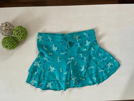 Zelná sukně s volánky a potiskem, vel xs, xs