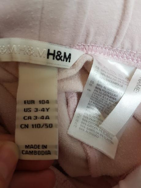 Tepláky, h&m,104