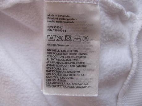 Dívčí bavlněná mikina s kapucí h&m, h&m,xs