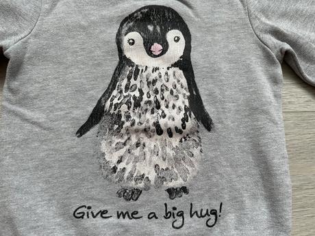 Dívčí šedá mikina dopodopo s tučňákem, v. 110/116, dopodopo,110