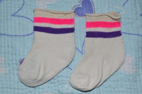 Ponožky pro holčičku s proužkem, 68
