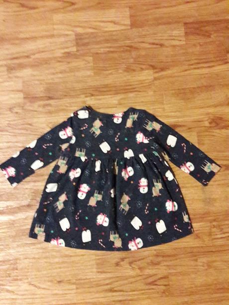 Bavlněné vánoční šatičky f&f 6-9 měs., 74