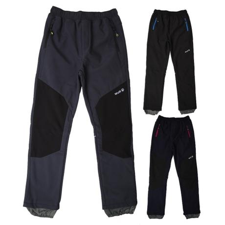 Dětské softshellové teplé kalhoty wolf, wolf,134