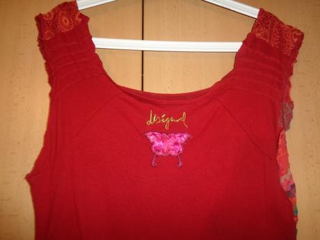 Cihlově červený top desigual, desigual,l
