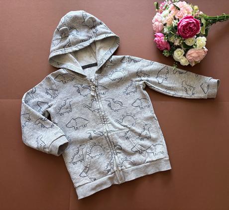 D79/ mikina šedá s dinosaury- v.18/24 mes., george,92