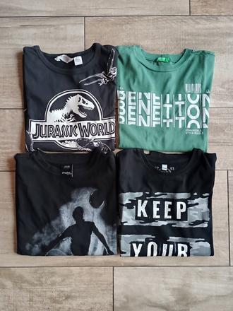 Trička, trika s dl. rukávem, vel.134/140, h&m,134