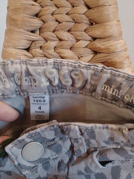 Leopardí kalhoty gap + hvězdičkové džíny, gap,104