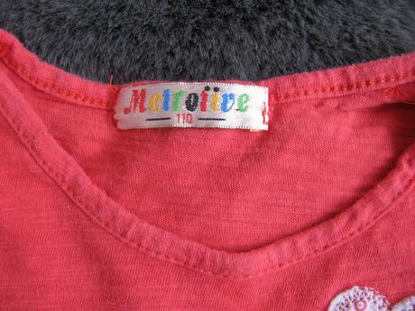 Bavlněné červené tričko s kytičkami, 86