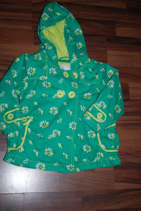 Zelený kabátek, kabát s kytičkama, next,104