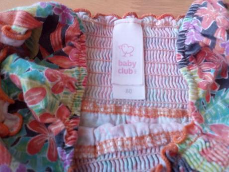 Letní tričkové tílko s kytičkami., baby club,80