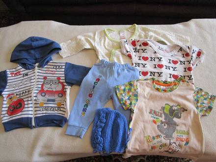 6 ks chlapeckého oblečení, vel. 62-80, 68–80