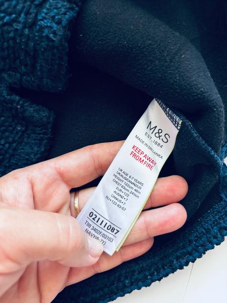 Cb/ mikina flecová modrá - v.6/7 let, marks & spencer,122