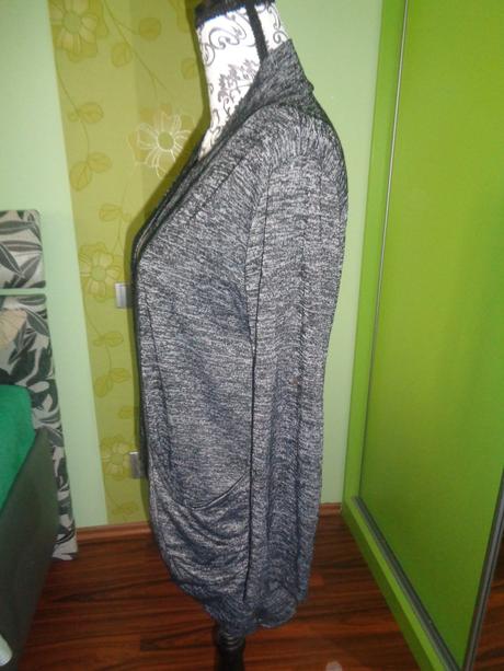 Melírovaný kardigan s kapsami m/l, m