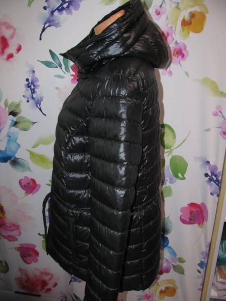 Černá zimní prošívaná bunda s kapucí s.oliver, s.oliver,40