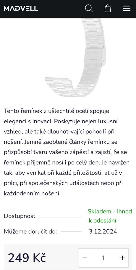 Řemínky na hodinky madvell,