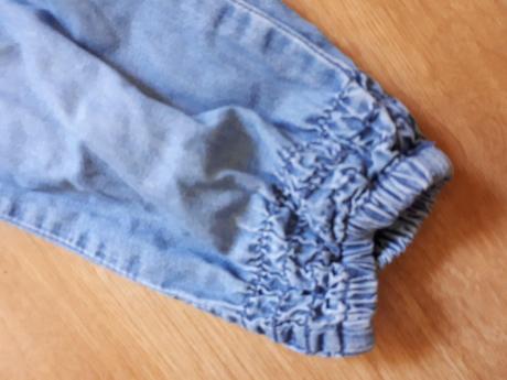 Lehoučké tenké džínové riflové kalhoty s laclem, lindex,86