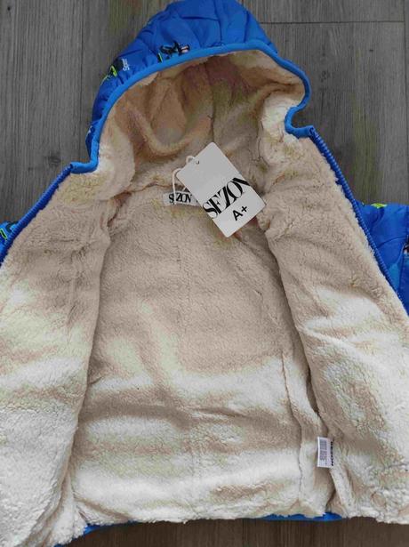 Zimní chlapecká bunda s bagry, 98 - 128