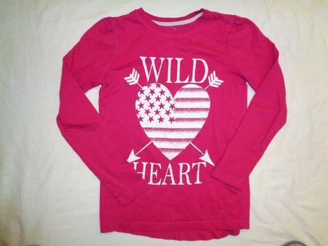 Sytě růžové tričko se srdíčkem, young dimension,140