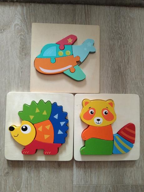 Dřevěné puzzle,