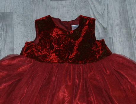 Slavnostní sváteční vínově červené šaty, next,92