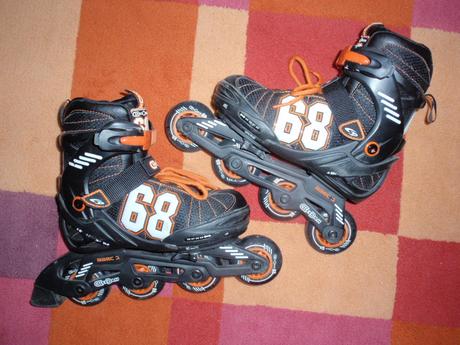 Inline kolečkové brusle nastavitelné vel.35-38., 35