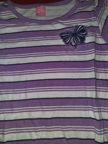 Dívčí tričko motýlek, proužky vel. 104 - 110, kenvelo,104