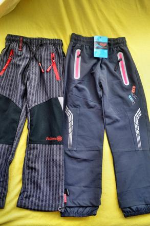 2x kalhoty bavlna a softshell kugo ,v.104, kugo,104