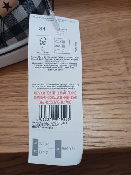 Nové přezůvky č.34, 34