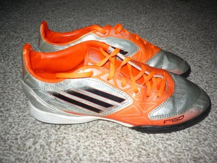 Stříbrnooranžové turfy zn adidas f50, vel 36 2/3 s, adidas,36