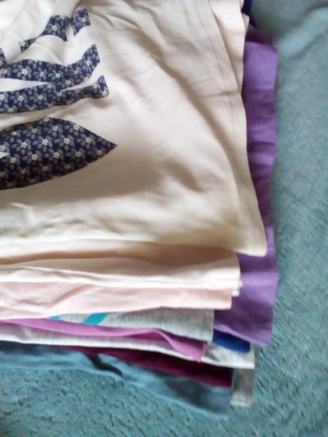 12 x tričko dlouhý rukáv, h&m,134