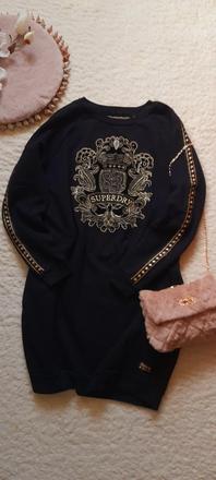 Superdry zdobené teplákové šaty s kapsami, superdry,s