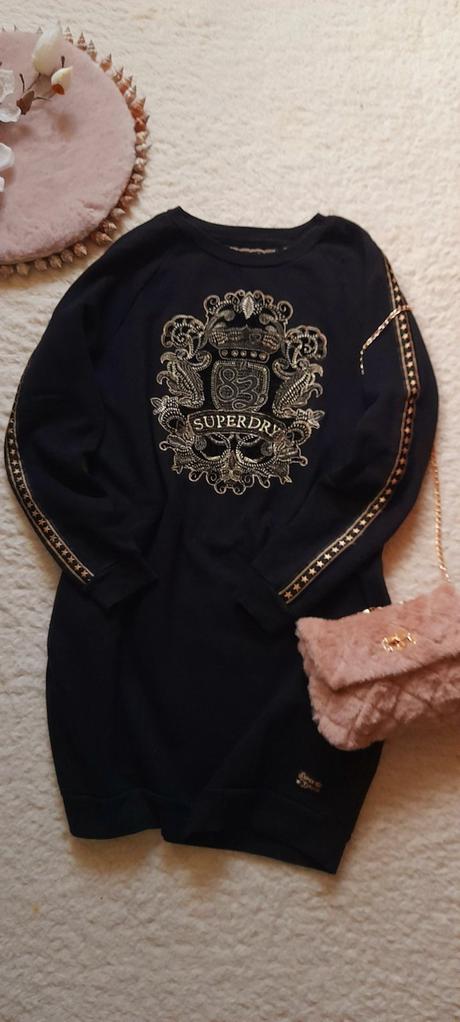 Superdry zdobené teplákové šaty s kapsami, superdry,s