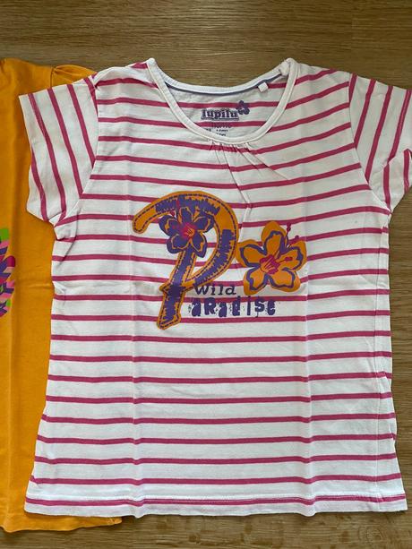 Dívčí trika s kr. rukávem - lupilu, vel. 110/116, lupilu,110