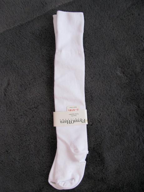 Bílé elastické podkolínka, 110