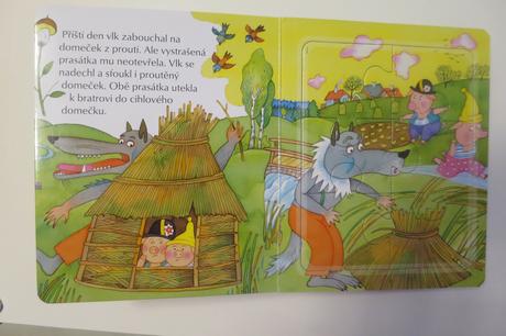 Tři prasátka (knížka + puzzle), 