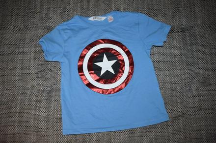 Luxusní triko hm captain america, 104/110, h&m,104