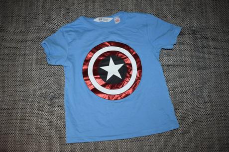 Luxusní triko hm captain america, 104/110, h&m,104