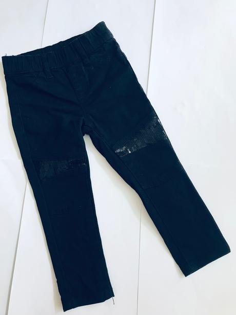 Kalhoty černé s flitri - v.86/92, kiki&koko,92