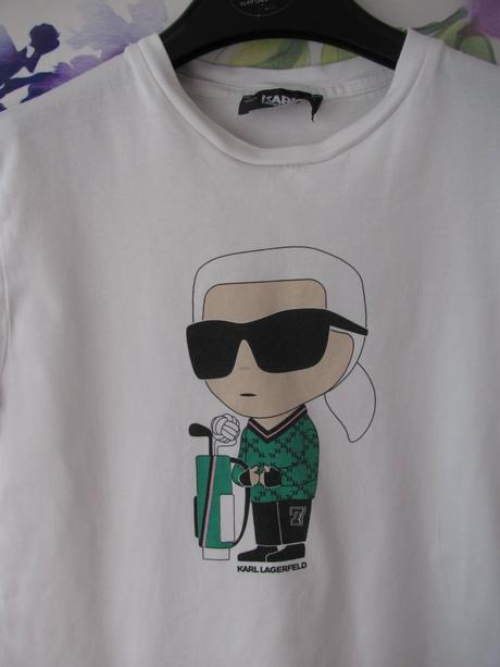 Bílé bavlněné dětské tričko karl lagerfeld, 146