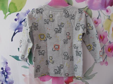 Bavlněné šedé tričko se zvířátky, george,74