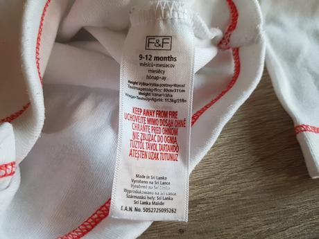 Dětské vánoční body vel. 9-12 měsíců , značky f&f, f&f,80