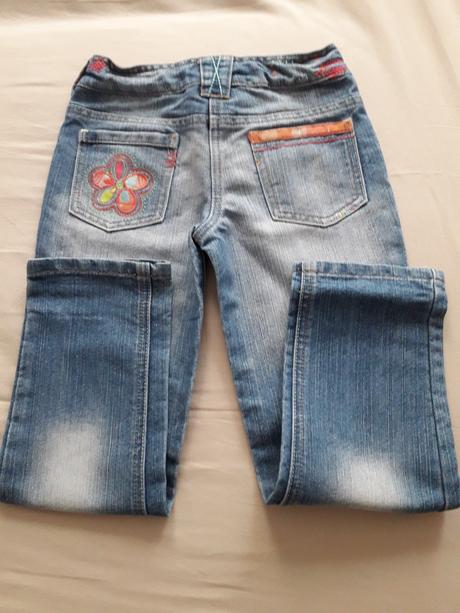 Džíny s výšivkou a kamínky 116, george,116