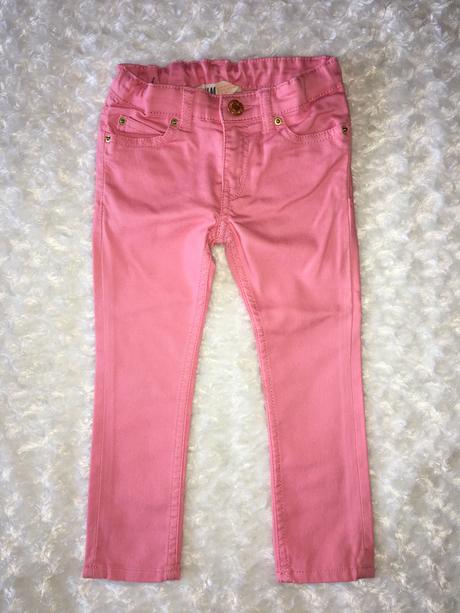 Růžové rifle/džíny h&m, h&m,92