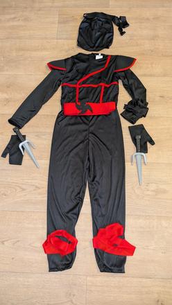 Ka216 karnevalový kostým ninja vel. 134, 8 - 9 let,