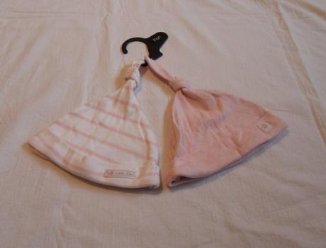 B161	2x dívčí bavlněná čepička, f&f,68