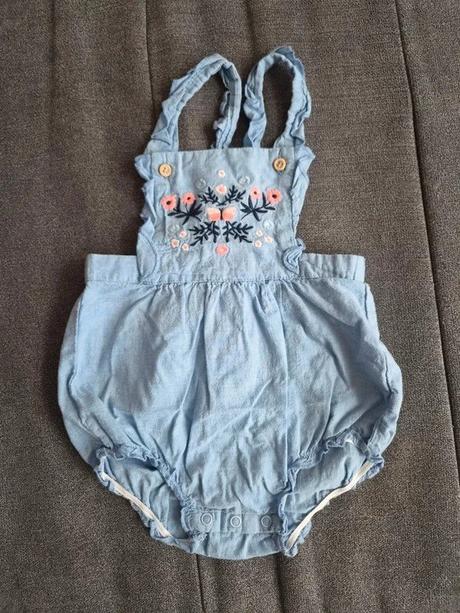 Letní overal h&m s výšivkou, vel. 80, h&m,80