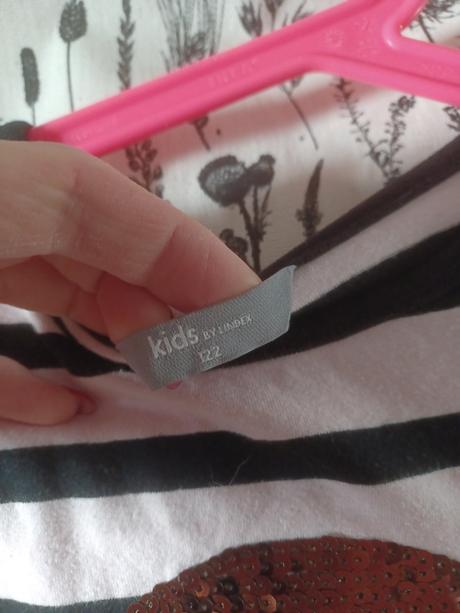 Pruhovaná tunika s lebkou s flitry, lindex,122