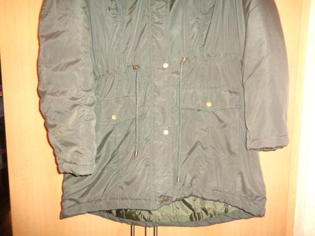 Luxusní khaki parka - zimní, 44